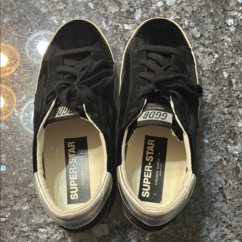 Golden Goose Black Superstar Sneakers